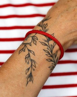 BRACELET CHANVRE UNISEXE ROUGE